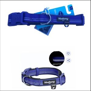 NWT Blueberry Pet padded Reflective dog collar L